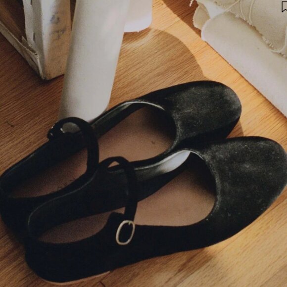 Doen Shoes - Doen Black Velvet Mary Janes Size 41